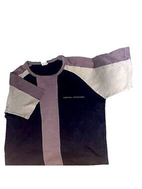 Armani Exchange Color block T-Shirt Men's Lg Cotton Designer Trendy Casual